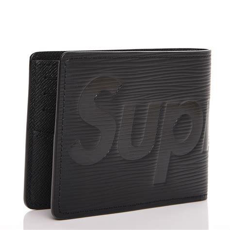 supreme louis vuitton wallet black|supreme x lv wallet.